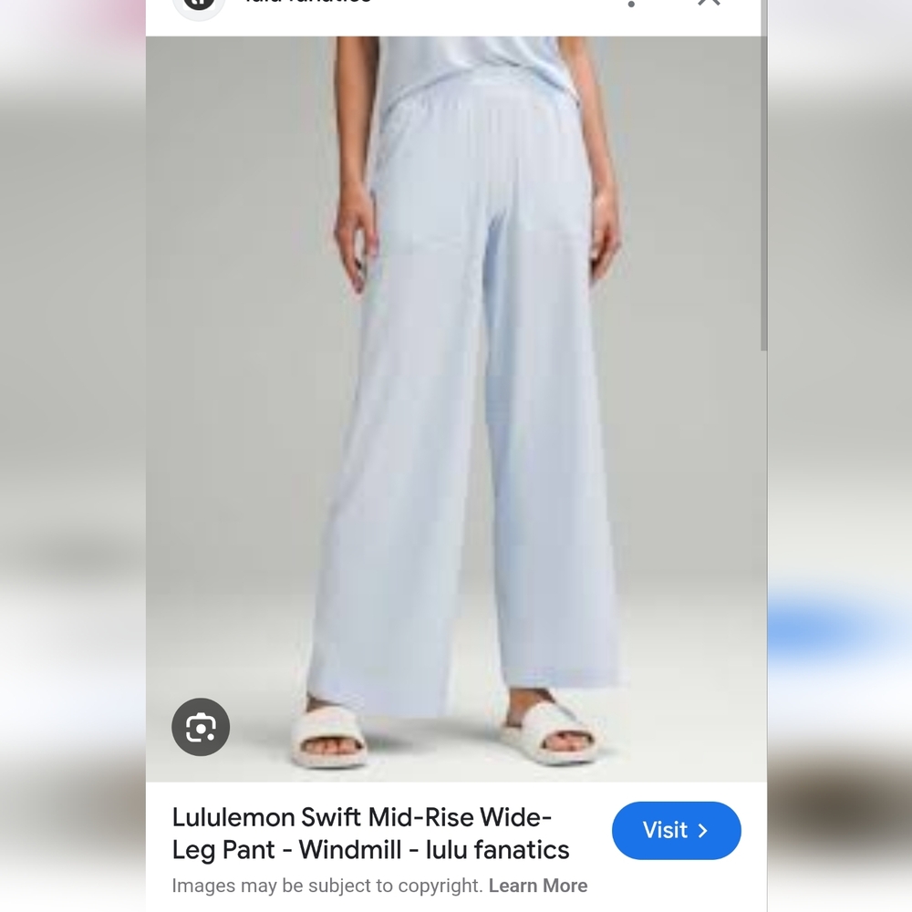 Lululemon Swift Mid-Rise Wide-Leg Pant Size 8 Windmill